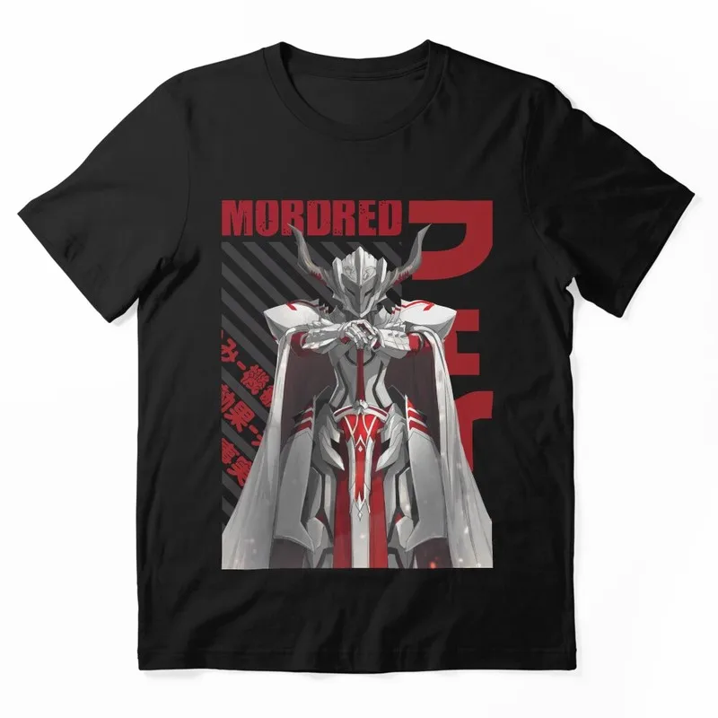 Mordred Fate Stay Night Anime Graphic T-Shirt Japanese Anime Manga Vintage Print Unisex Short Sleeve Casual Streetwear Tee