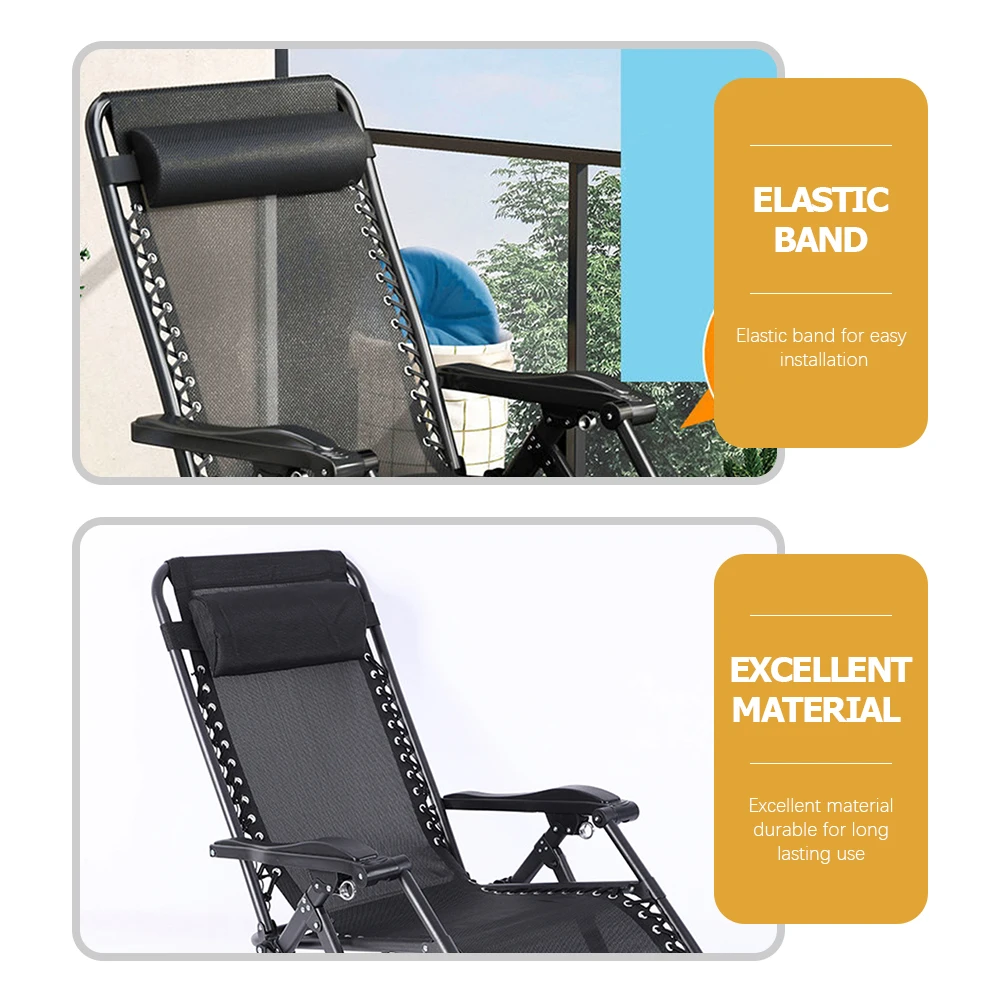

Outdoor Lounge Pillow Headrest For Deck Chairs Ergonomic Neck Support Durable Cushion Leisure Accessories Foldable Chair Use