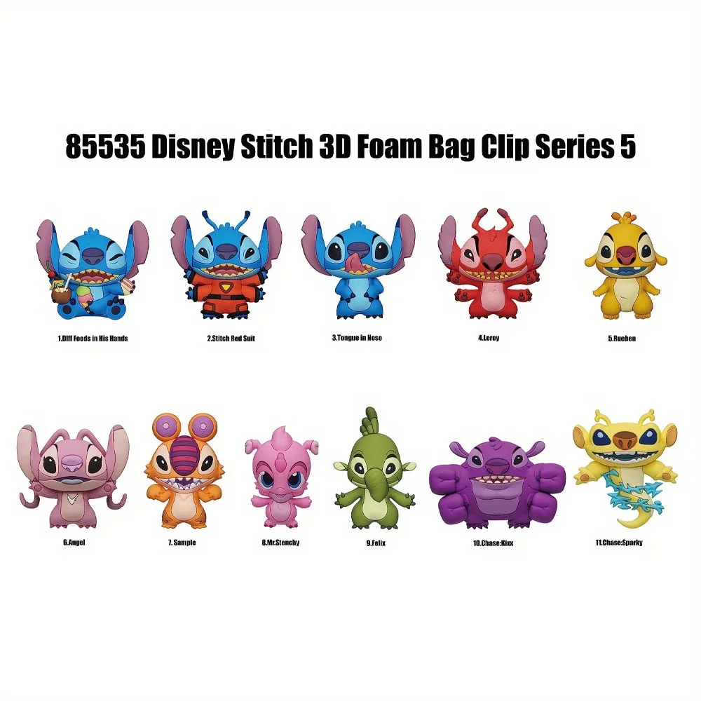 Stitch Officially Licensed PVC Blind Box Keychain Mystery Bag Clip Gift Disney