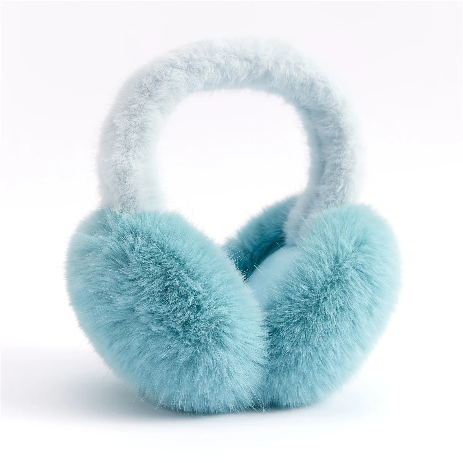 Fashion Sky Blue Soft Earmuff Popular Man Woman Ear Muff High Quality Imitation Rabbit Fur Eardrum Winter Accessories Christmas