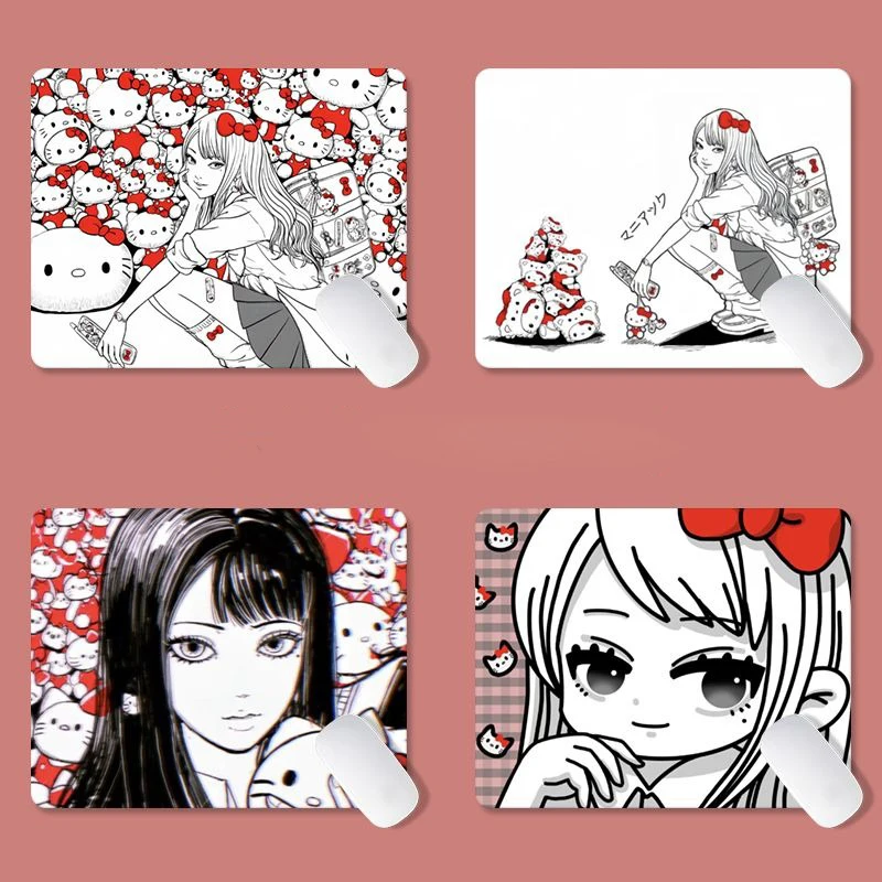 

New Hello Kitty Mouse Pad Tomie Junji Ito Office Writing Desk Pad Keyboard Game Mouse Pad Creative Thickened Laptop