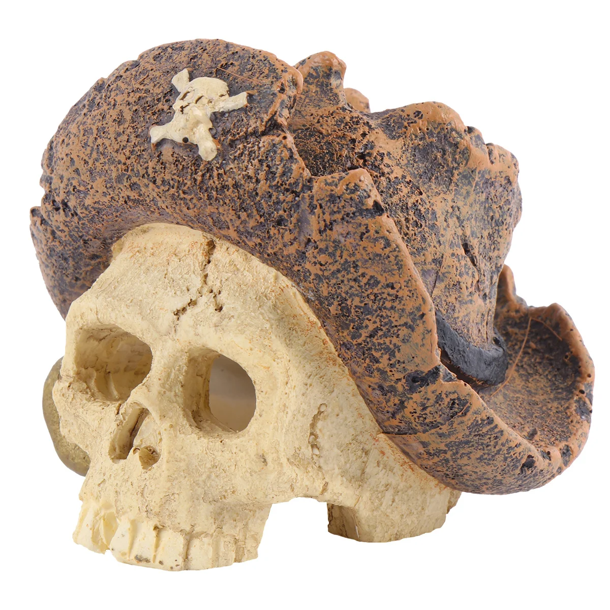 

1Pcs Simulation Pirate Skull Aquarium Decoration Resin Craft for Fish Tank Landscape Environmental Protection Non-Toxic