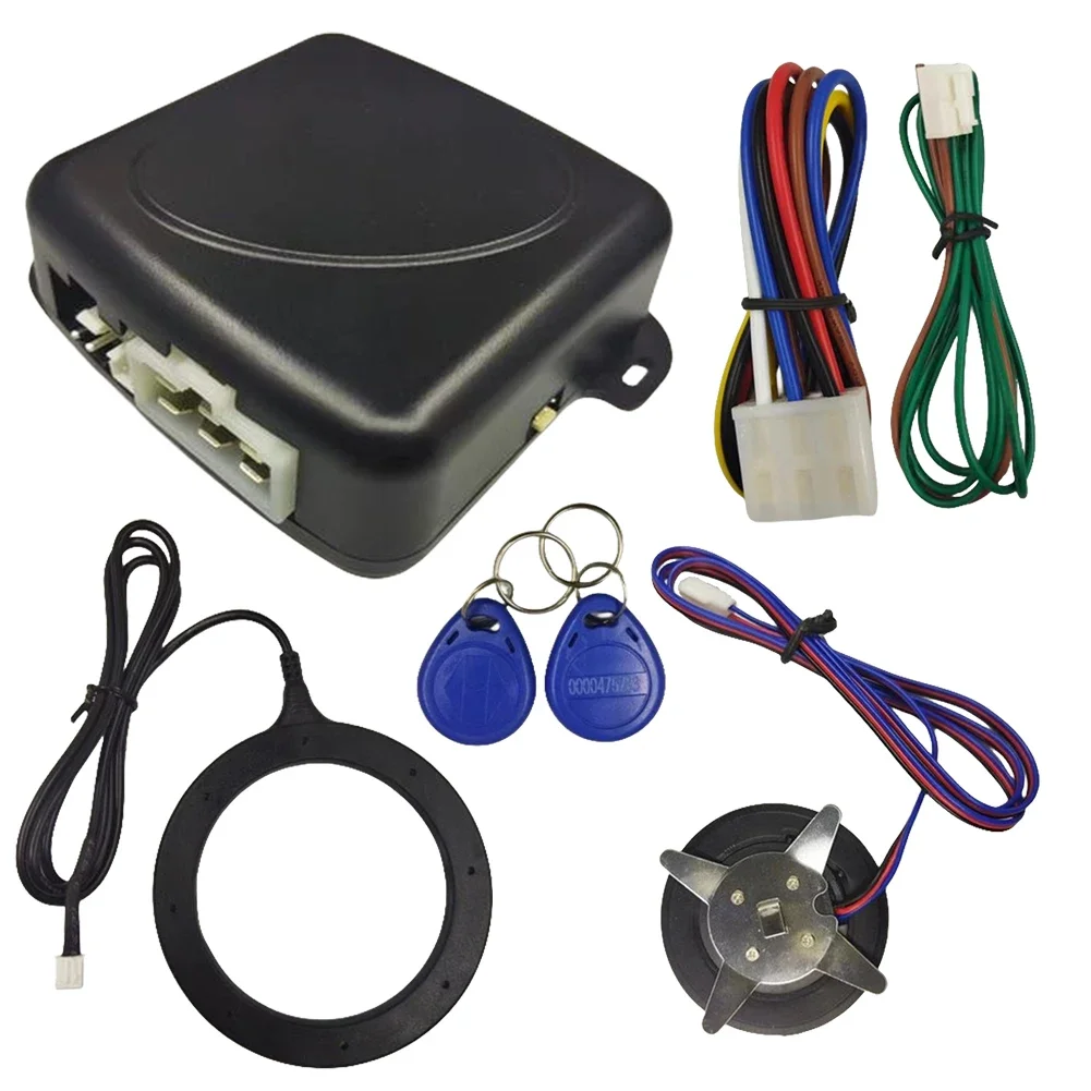 

12V RFID Engine Start Push Button Auto Alarm Engine Start Push Button RFID Lock Ignition Switch Keyless Entry Anti-Theft System