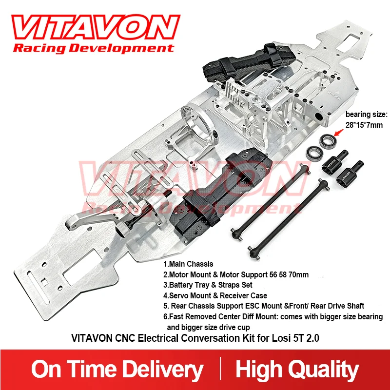 

VITAVON CNC Electrical Conversation Kit for Losi 5T 2.0