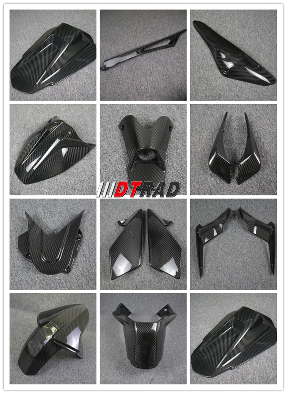 Fibra de carbono para KTM Duke 790 2018-2021 Kits de carenagem completa da motocicleta