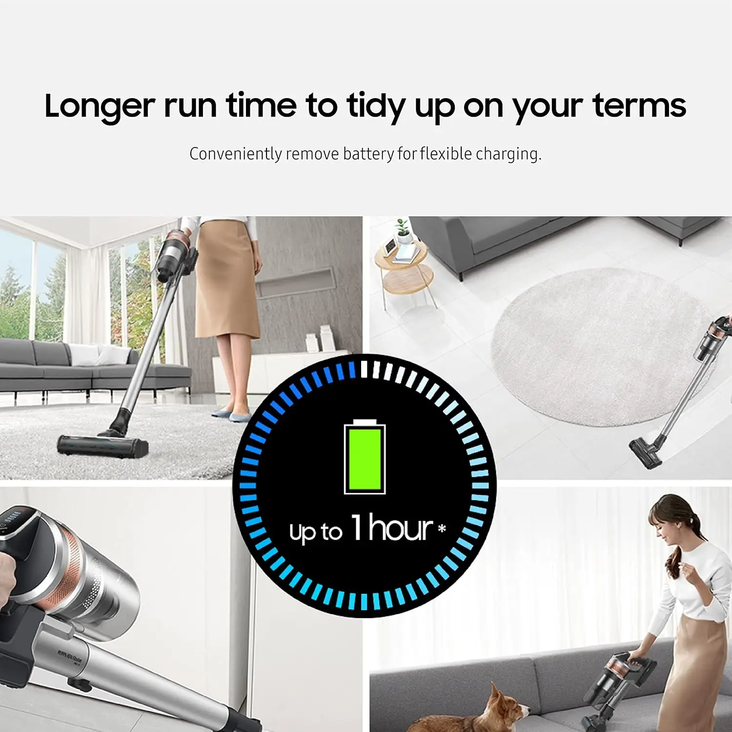 75 Pet Cordless Stick Vacuum Cleaner, Lightweight w/ Turbo Brush, Mini Motorized Tool, Removable Battery, Powerful C
