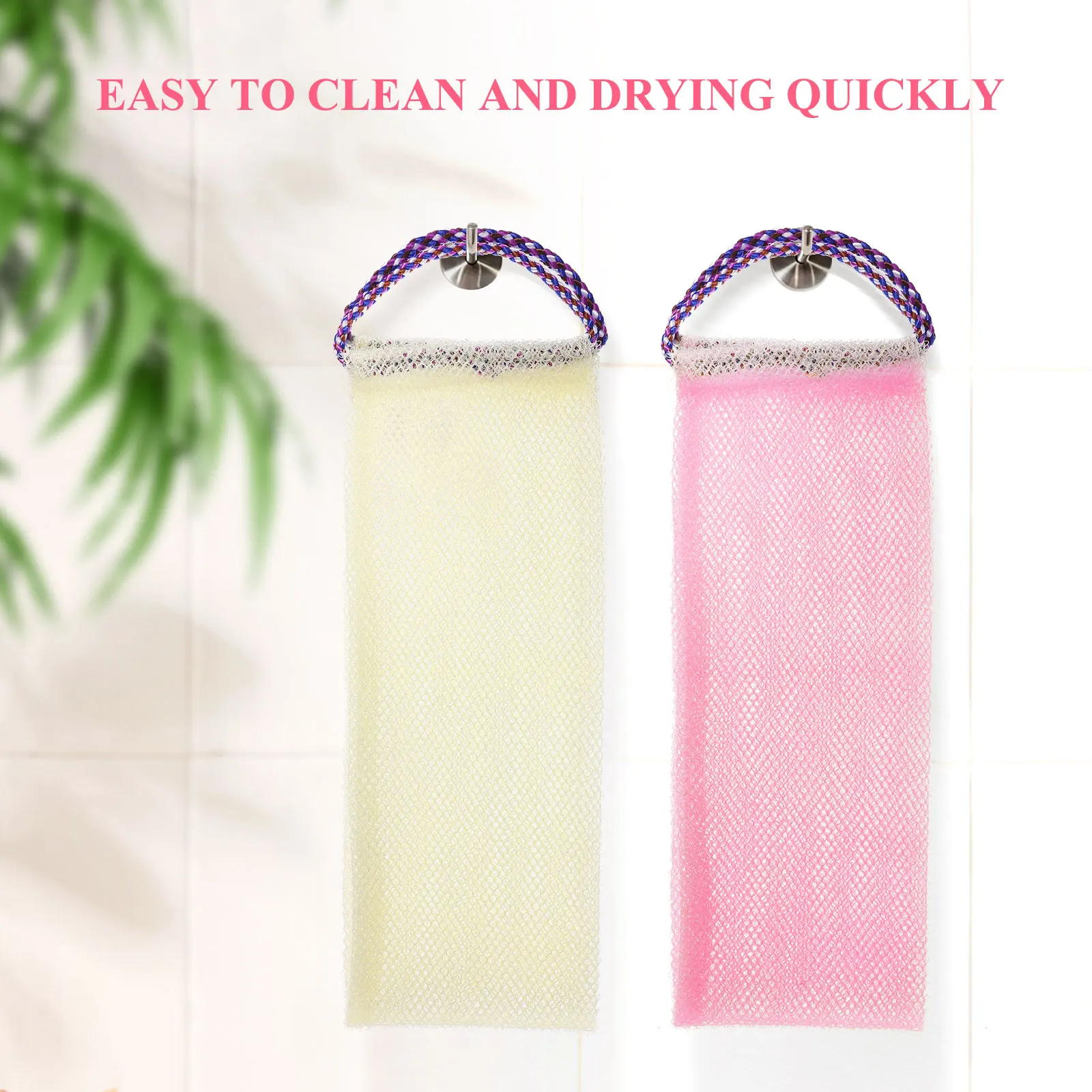 

4 Pcs Bath Towel Body Exfoliating Cloths Showering Back Scrubber for Loofah Towels Scarf