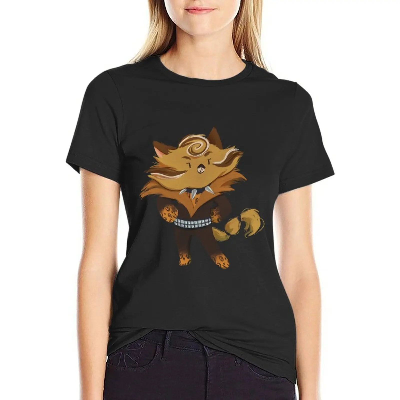 

Contradictory Cat T-Shirt kawaii clothes Short sleeve tee cute clothes heavyweights plain t shirts for Women