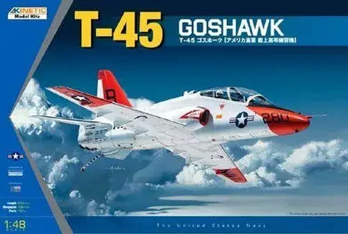 

Комплект моделей KINETIC K48038, масштаб 1/48 T-45 «Goshawk», военно-морской самолет, реактивный самолет, 2019 г.