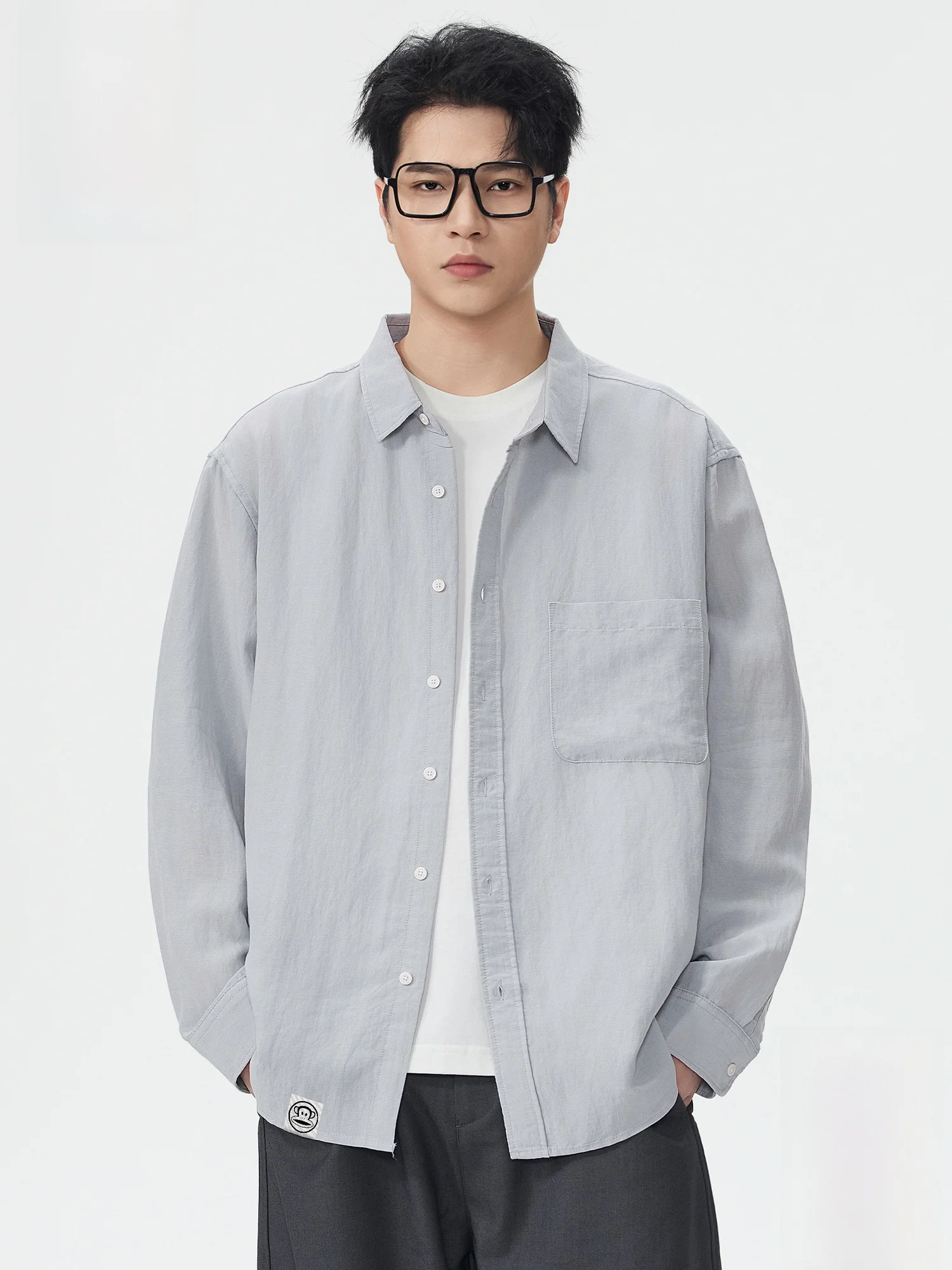 

PaulFrank Loose Fit Long Sve Linen irt for Men Casual American Sle Spring Collection Button down irt Youth Faion