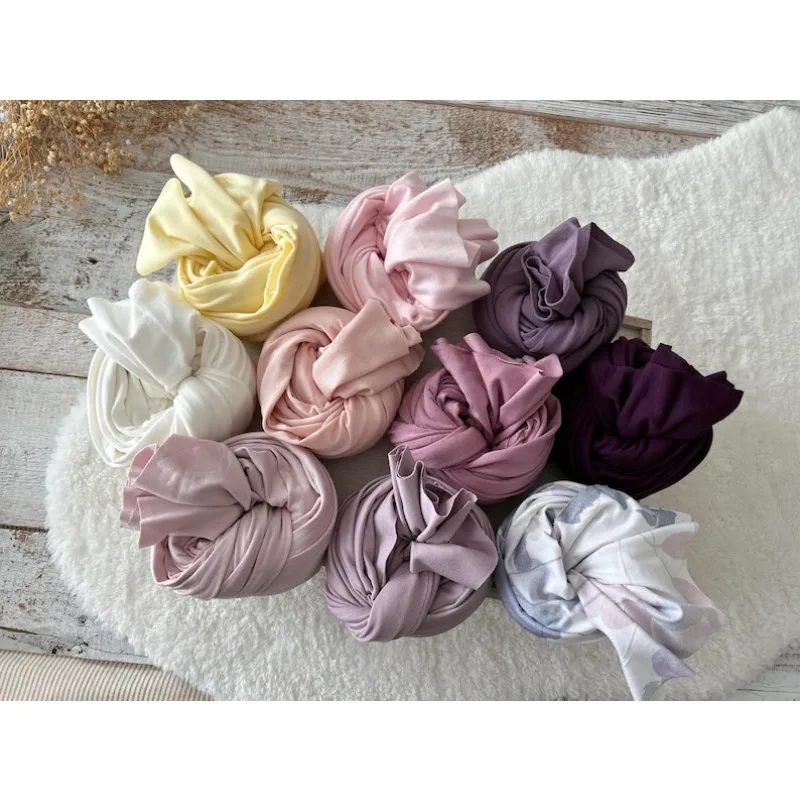 غلاف مطاطي لحديثي الولادة من الأنجورا - نسيج قماط قطني متعدد الطبقات لدعائم تصوير الأطفال، أزياء تنكرية للصور الفلسطينية