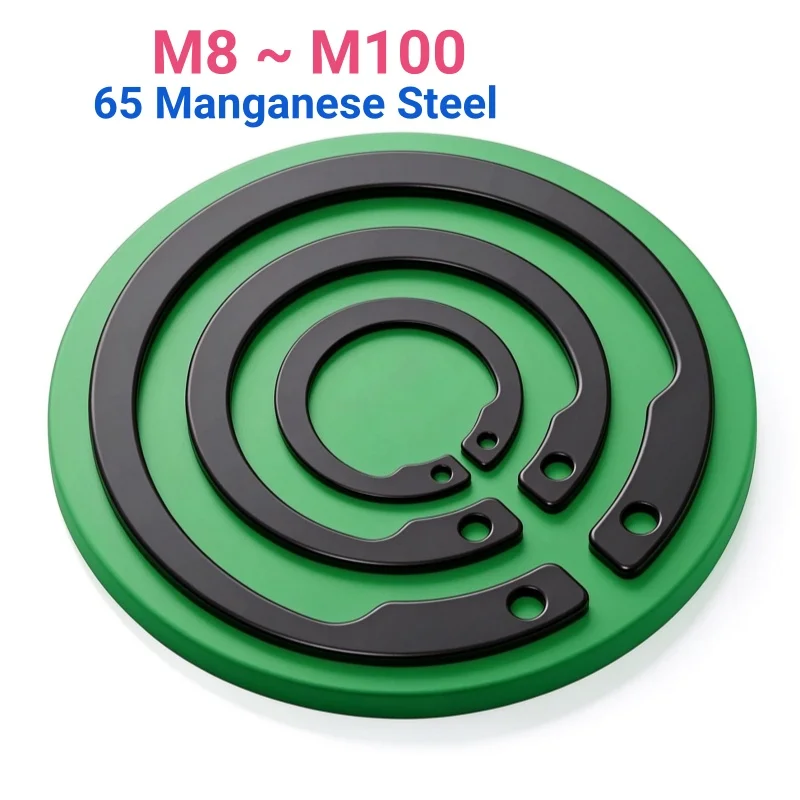 Black 65 Manganese Steel M8 ~ M100 Type C Bearing Retaining Ring Reverse-Acting Shaft Retaining Rings M1408/AV Inverted External
