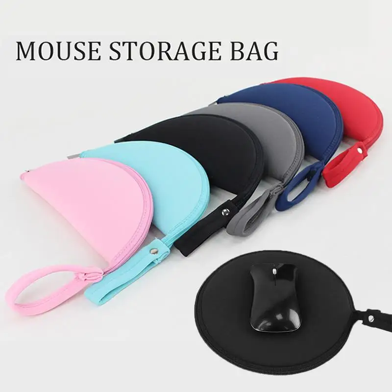 

2 in1 Foldable Mouse Pad Multifunctional Zipper Laptop Computer Gaming Mouse Pad Mat Portable Carrying Cable Storage Pouch Bag