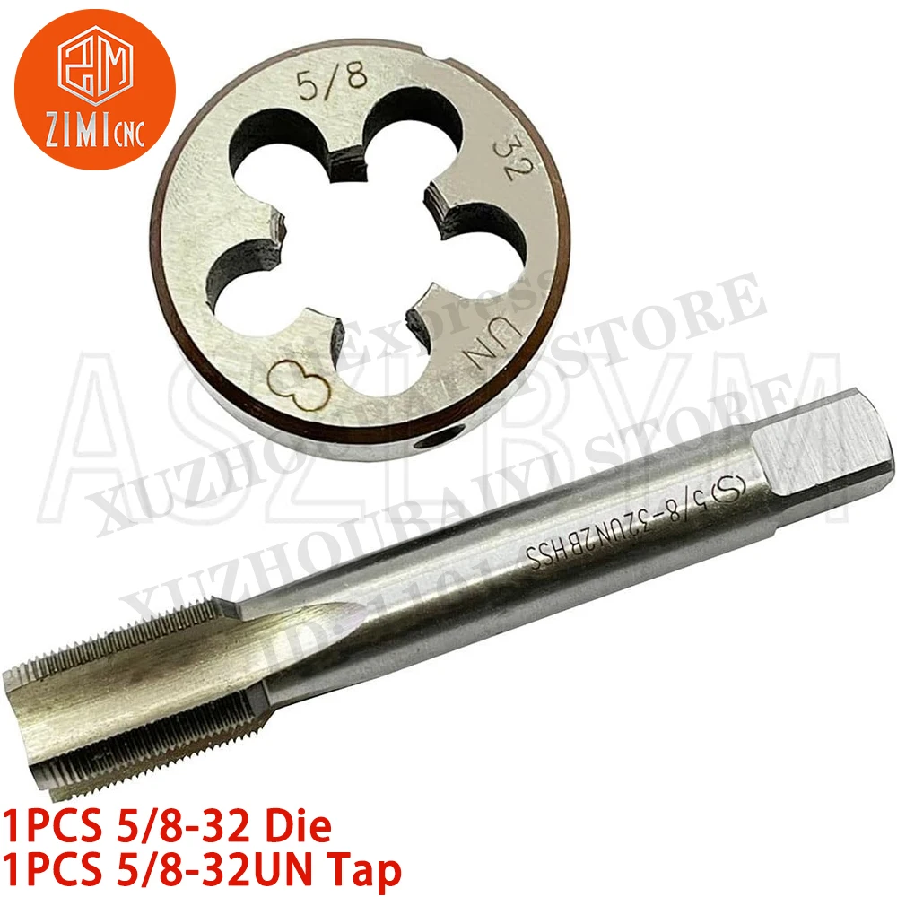 1PCS 5/8-32 다이 1PCS 5/8-32UN 탭 기계 나사 탭 둥근 스레드 다이 오른손 HSS 테이퍼 CNC 도구 금속 선반 절단 도구