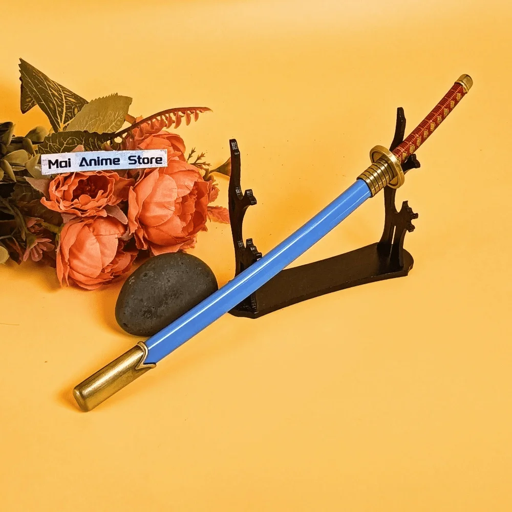10 pollici Anime Bleach Katana Unohana Retsu Metallo Giapponese Ninja Coltello Spada Falsa Formato Reale Katana Samurai Sabre Unsharp Giocattolo Regalo