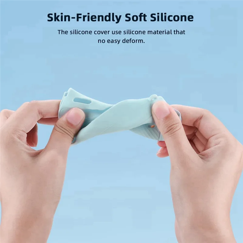 AA87 Funda para DJI Osmo Pocket 3 Funda protectora de silicona suave con funda para el cuerpo, cubierta protectora de lente, fundas de agarre A-Blue