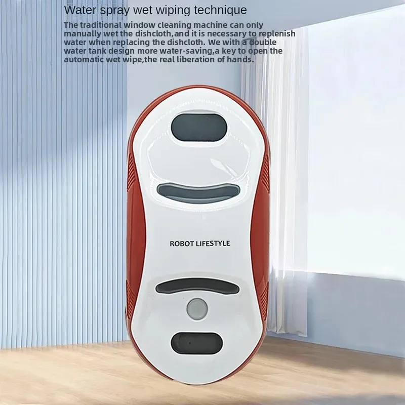 Automatic Glass washing Robotic Windows Cleaner Route Planning, Two Water Tank, Power-off Protection, Remote Control