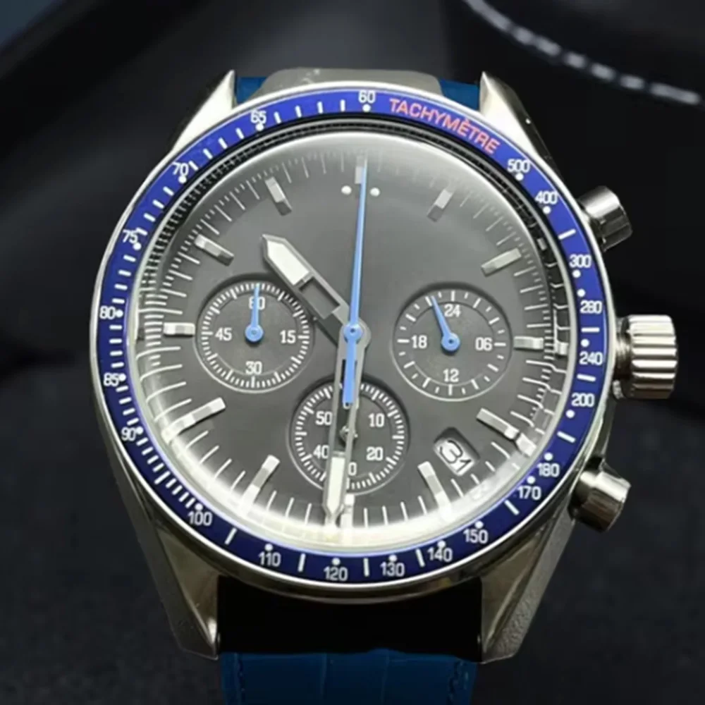VK63 High-Quality Silver/Grey Case, 39.7mm. Quartz Movement. VK63 Stainless Steel Case. Sealed Case. Men's Watch.