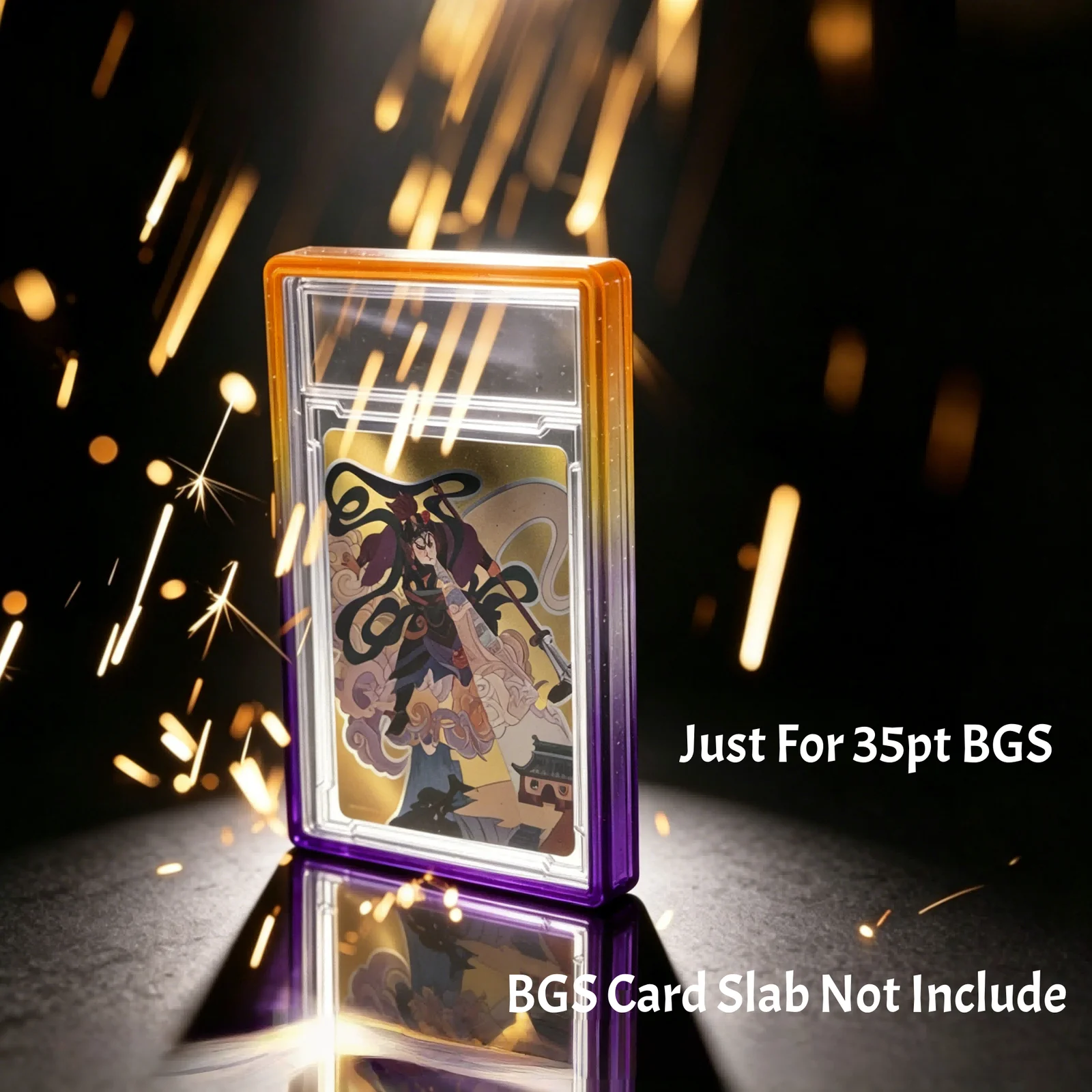 Glitzer-TPU-Schutzhülle mit transparenter Rückseite für BGS 35PT bewertete Sammelkarten