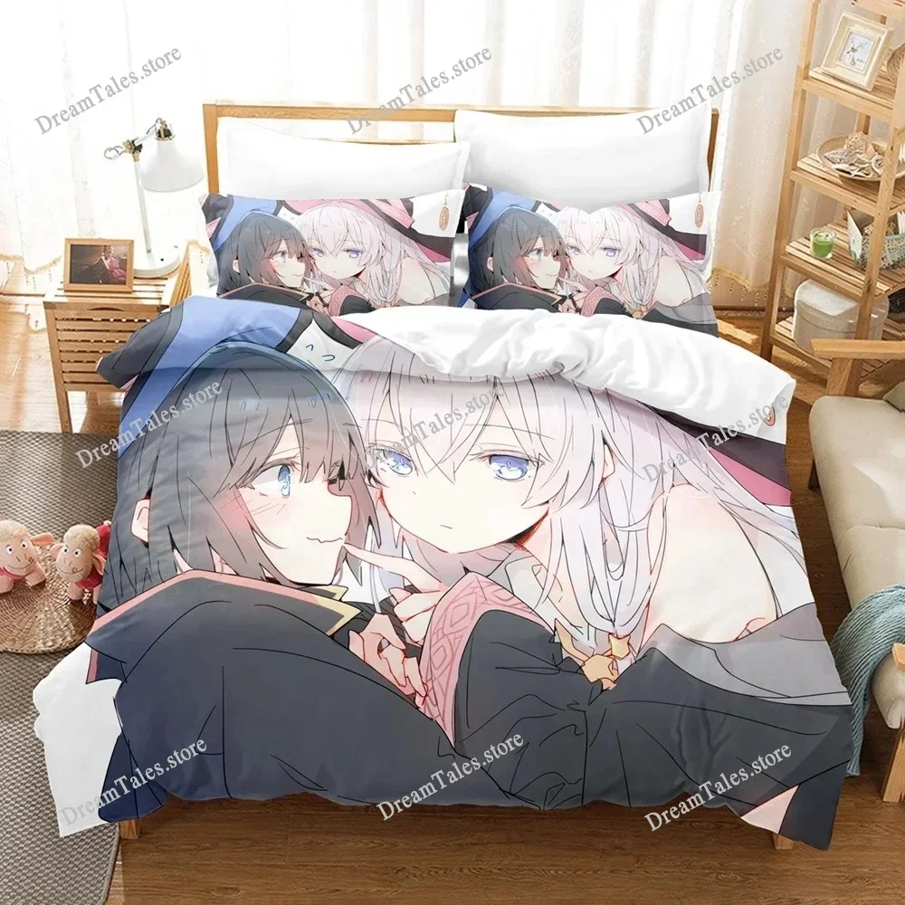 3D Printed Wandering Witch Bedding Set Anime The Journey Of Elaina Duvet Cover Double Twin Full Queen King Adult Kid Quilt Cover