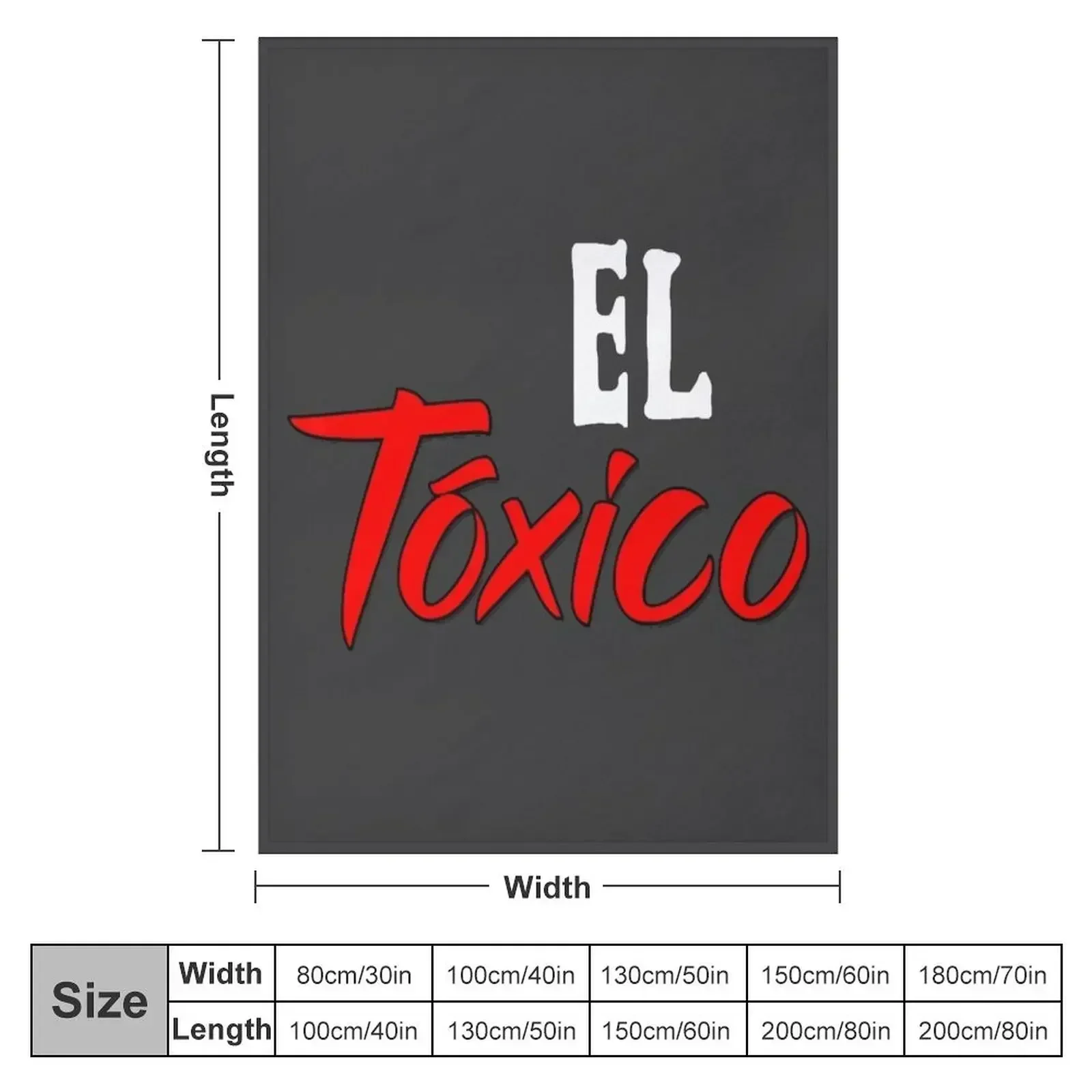 El Toxico White Red Typography Spanish Saying Throw Blanket Single Designers Thermal funny gift Cute Plaid Blankets