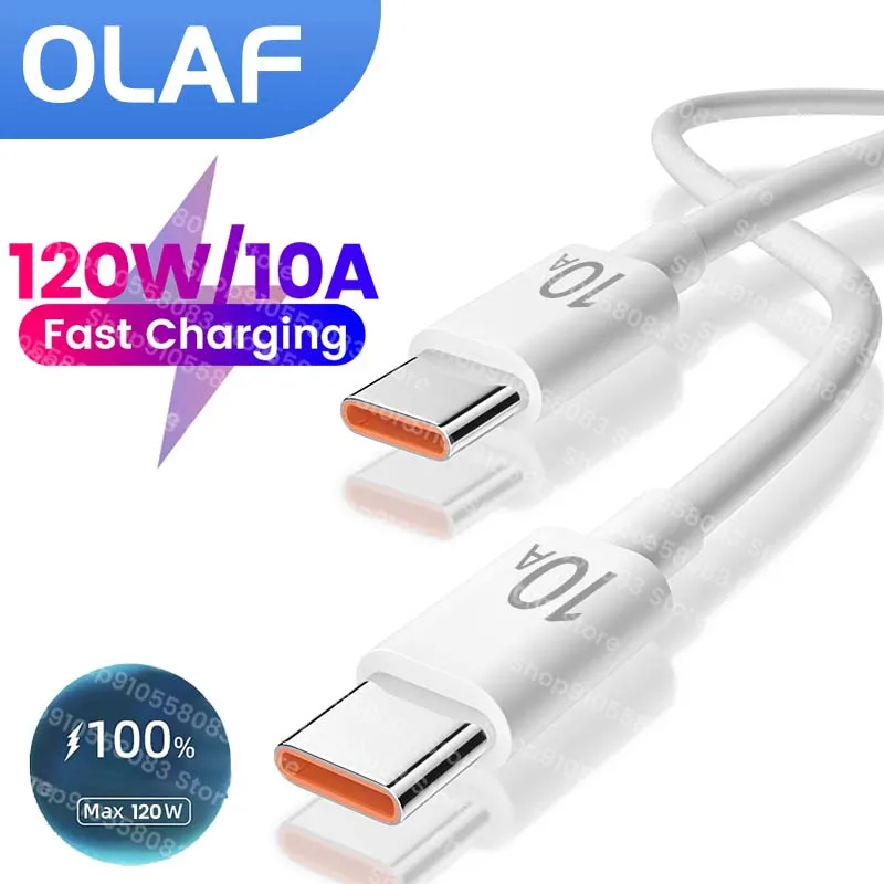 10A 120W Super Fast Charging USB Type C Cable For iPhone 15 Huawei P60 P50 USB C Data Cable Cord For Xiaomi Samsung Poco Redmi