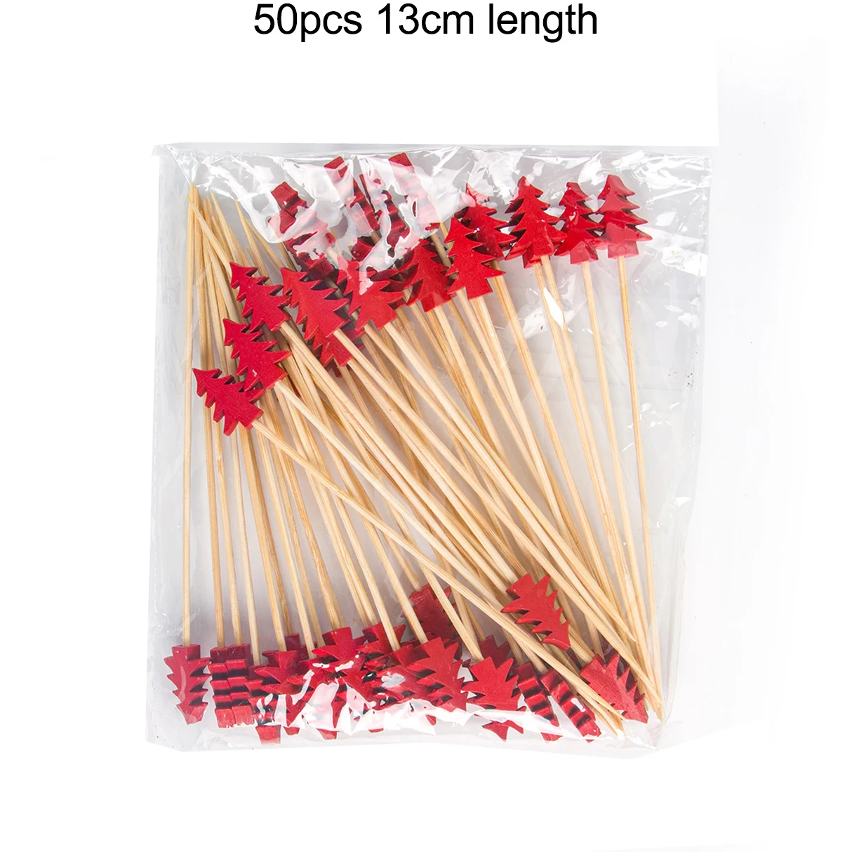 50pcs Christmas Food Picks Toothpicks Dessert Buffet Salad Fruit Fork Cake Muffin Xmas Party Sticks Xmas Decor Noel navidad 2023