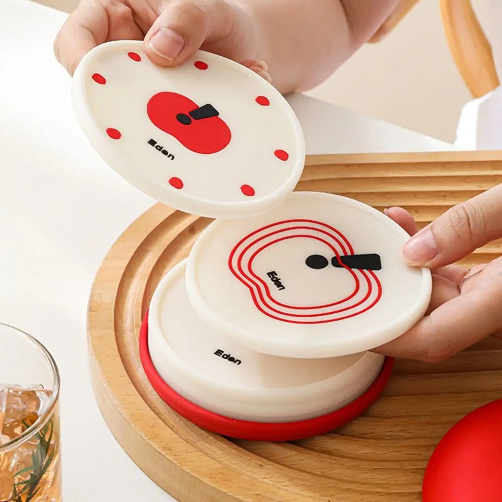 

Creative Fruit Shape Coasters Set Anti Scald Stackable Nonslip Cup Mat Anti-fouling Heat Resistant Drink Insulation Pad