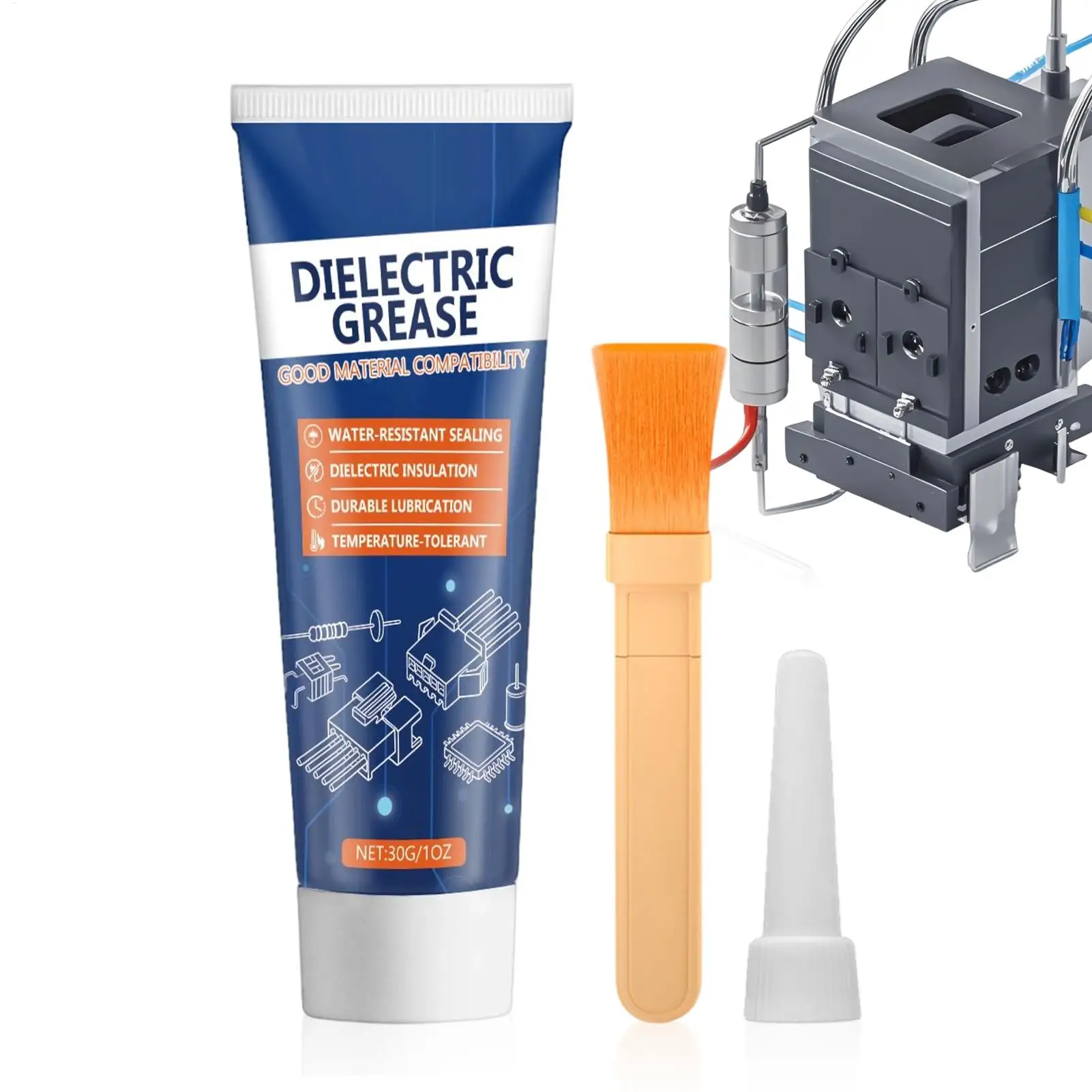 Grasa Dieléctrica Resistente al Calor y a Fugas, Grasa Dieléctrica Marina para Remolques, Autocaravanas, Camiones, Sedanes, Camionetas, Bisagras de Puertas, Cubiertas de Barcos