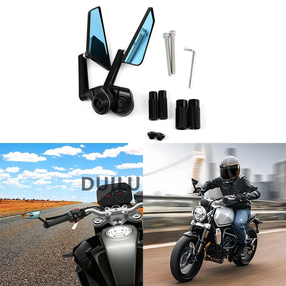 

7/8" 22mm Motorcycle Handle Bar End Rearview Mirror Adjustable Motorcycle Rearview Mirror For Ducati Honda Kawasaki Yamaha MT03
