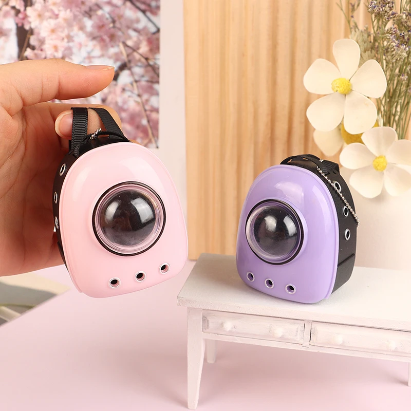 

1:6 Dolls Mini Backpack Cat Bag Pets Space Bag Carrier Bag Dollhouse Scene Decoration Micro Landscape Ornament Photography Props