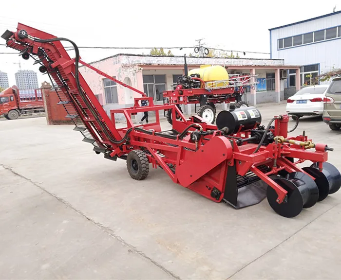 Tractor Matching Potato Combine Harvester Double Row Automatic Loading Integrated Digging Machine For Growing Farm Equipment
