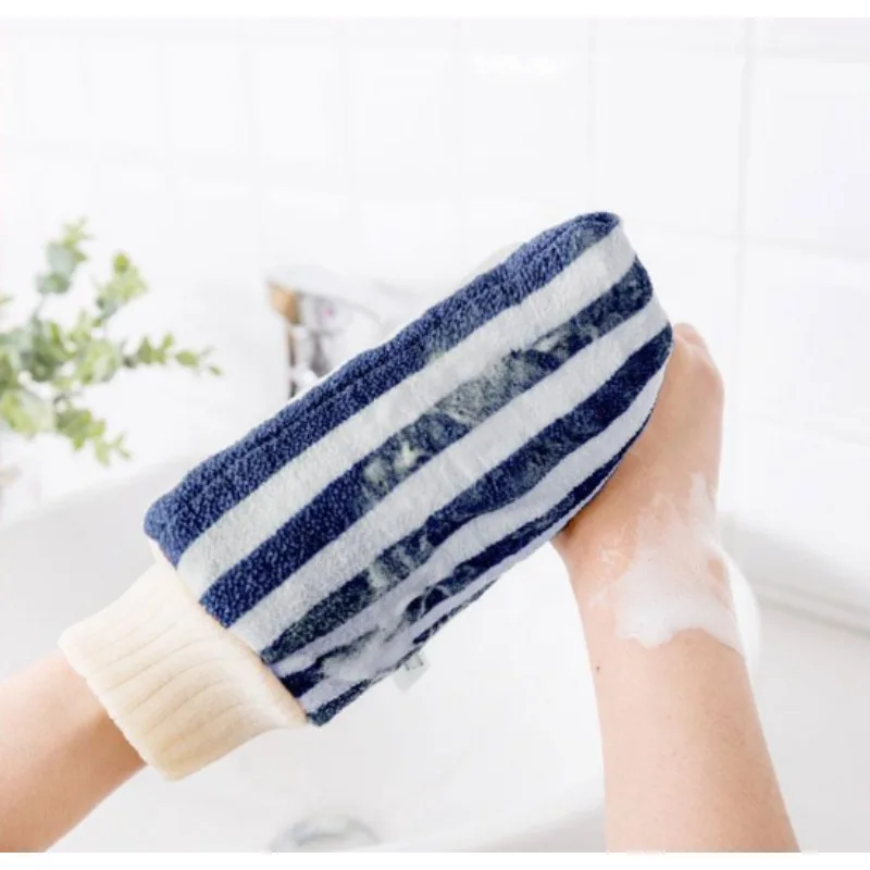 Adults Scrub Glove Exfoliating Natural Dead Skin Cheap Double Side Exfoliating Glove for Skin Peeling Shower Sponge Glove Women