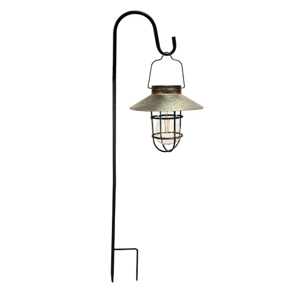 

Retro Solar Lantern Lamp Vintage Waterproof Hanging Tent Lamp Portable with Tungsten Bulb Landscape Light Outdoor