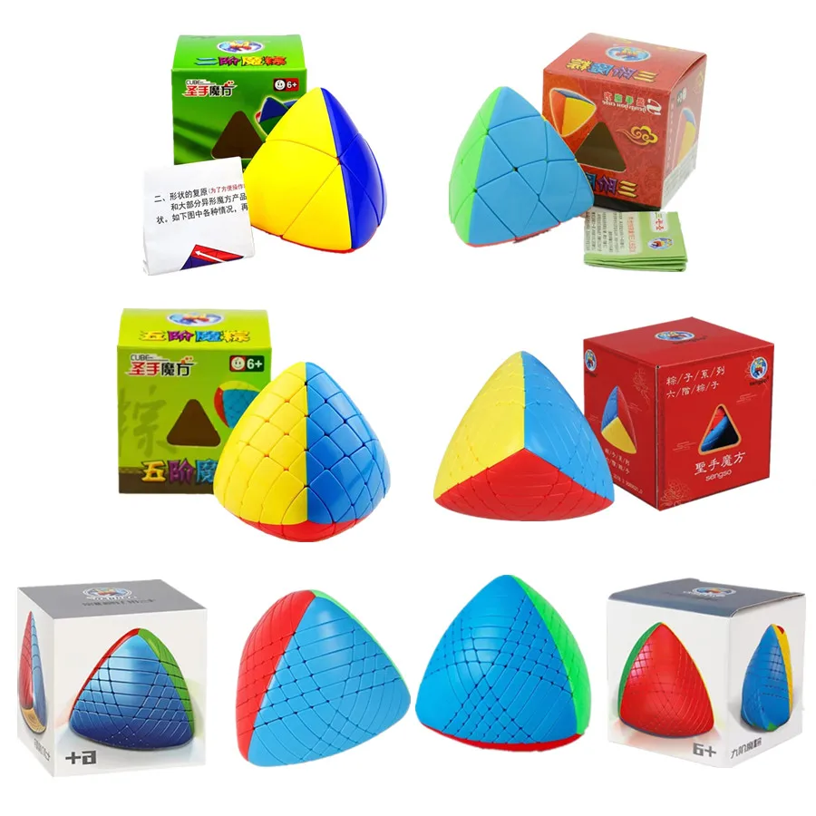 ShengShou Mastermorphix 2x2 3x3 Zongzi Magic Cube Sengso Rice Dumpling Speed Professional Pyramorphix Educational Toys Children