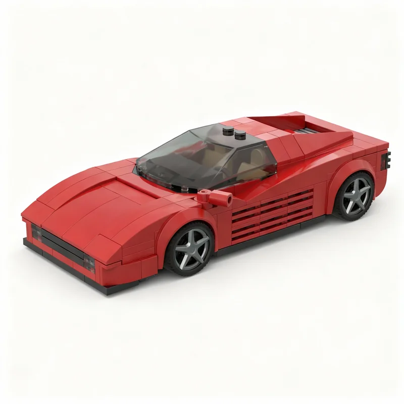 318pcs MOC City Champions Testarossa Inspired Model Building Blocks Christmas Gift Architecture Idea Display Collection DIY