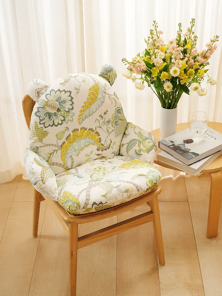 Cojín para silla de oso, cojín para asiento de silla integrado, respaldo, trabajo de oficina, artefacto sedentario, silla de ordenador