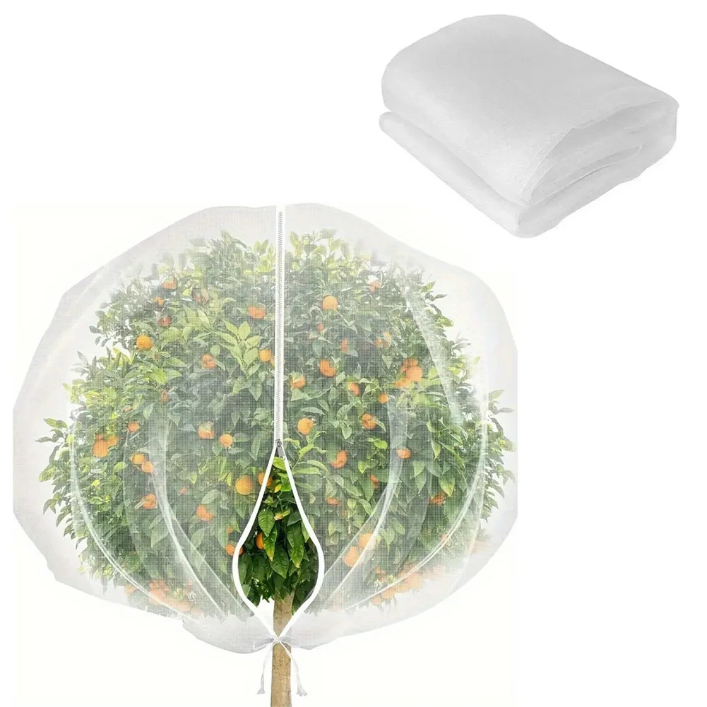Thickened Zippered Pest Bird Barrier Net 60 Mesh Breathable Plant Protection Garden Plant -Insect Netting Vegetable
