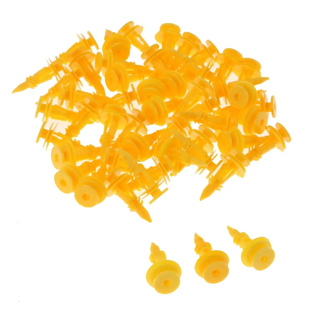 50x Jeep Grand Cherokee Laredo Chrysle Tail Yellow Door Panel Clip Retainer