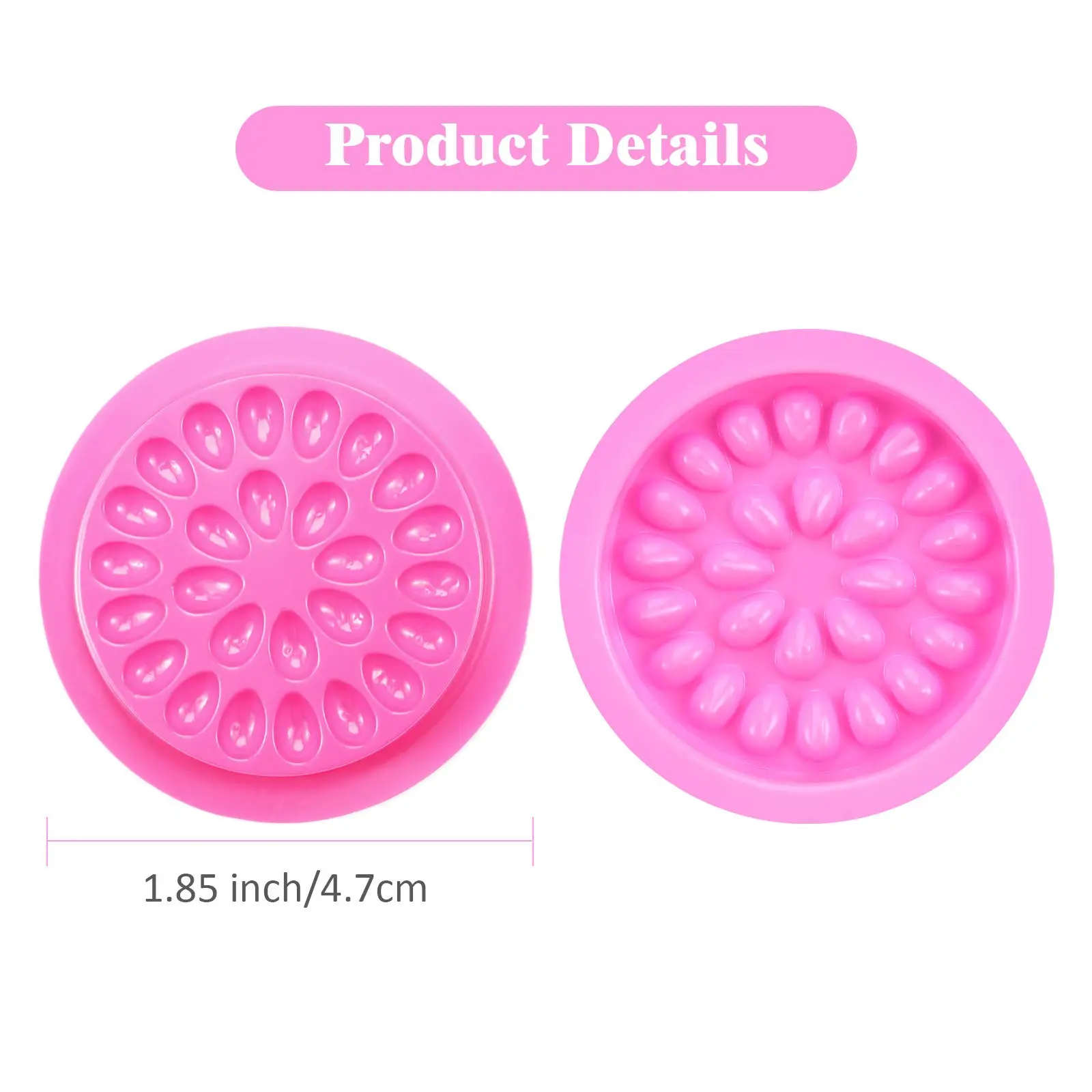 100Pcs Disposable Lash Glue Tray - Plastic Eyelash Extension Palette for Glue Storage & Grafting