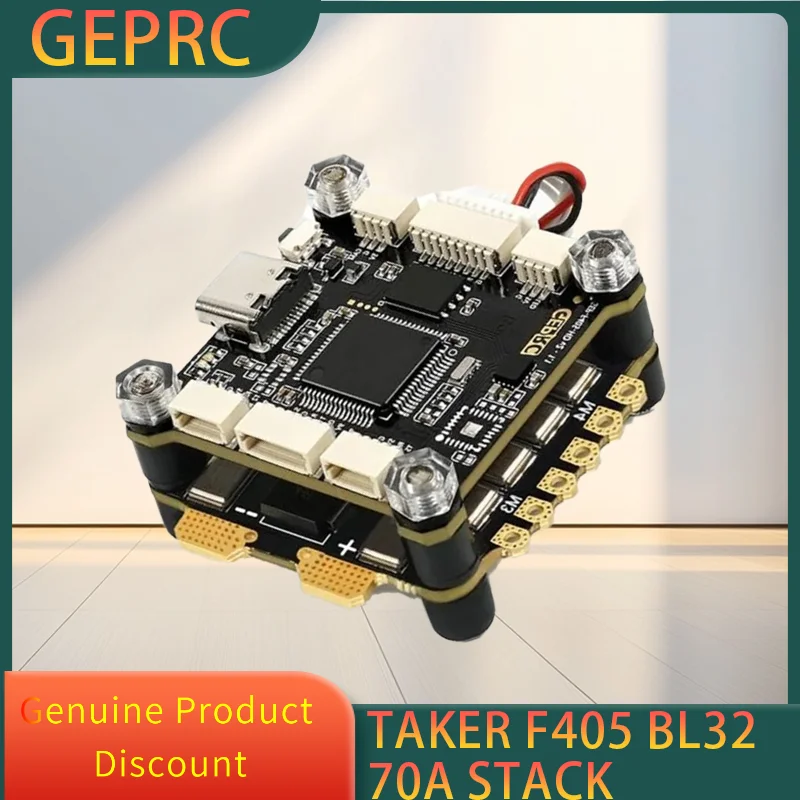 

GEPRC TAKER F405 BL32 70A Stack - DJI Air Unit Direct Plug STM32F405 16M Black Box Type-C USB 9V/5V Dual BEC for Racing FPV