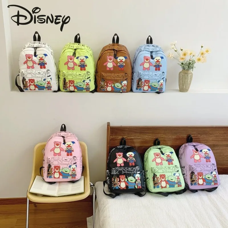 

Disney Mickey 2024 New Women's Backpack Fashion High Quality Girls' Travel Backpack Cartoon Large Capacity Student Backpack