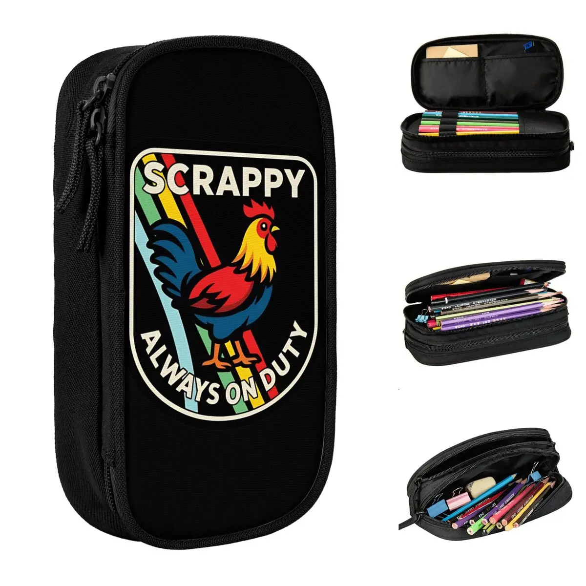 

Scrappy Rooster ARC Raiders Pencil Case Cute Pen Holder Bags Student Big Capacity Students School Gifts Pencilcases