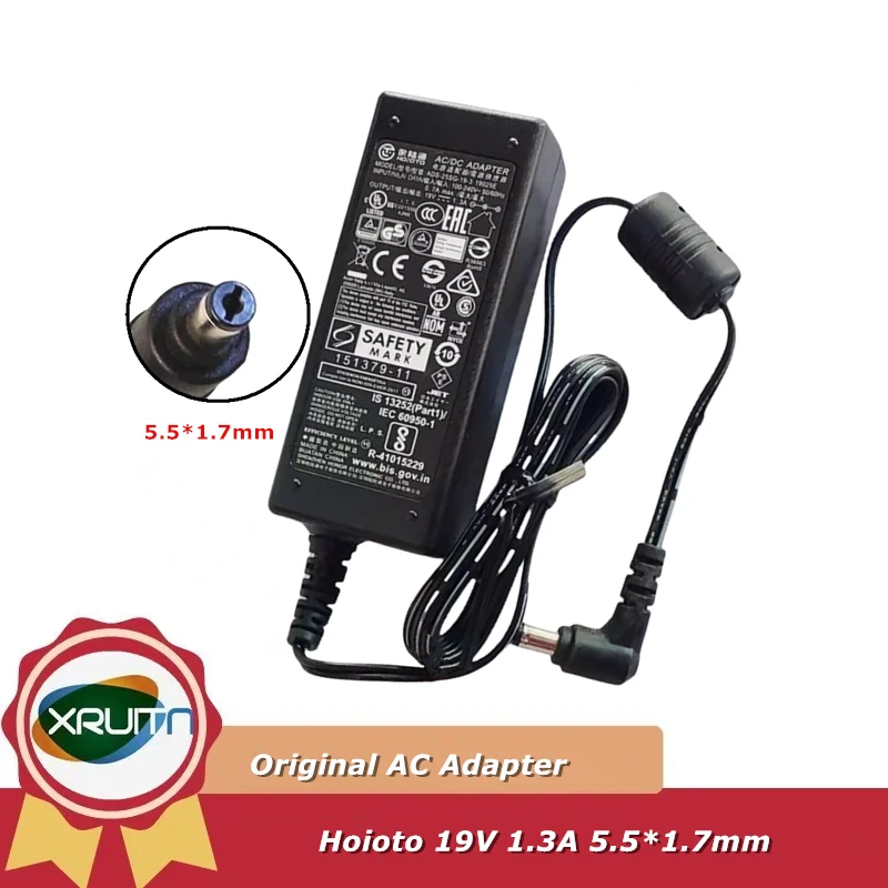 

HOIOTO ADS-40SG-19-3 19025G ADS-25SG-19-3 19025E AC Adapter Laptop Charger For ACER Monitor Power Supply 19V 1.3A 25W 5.5*1.7mm