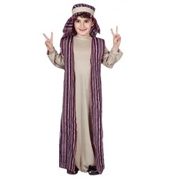 Kids Arab Arabian Costume Middle East Costume Robe Boy Child Prince Clothes Halloween Carnival Cosplay Children Muslim Costumes