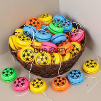 15Pcs Mini Sports Football Theme Plastic Yoyo Balls Classic Toys for Kids Birthday Party Favors Pinata Fillers School Gifts