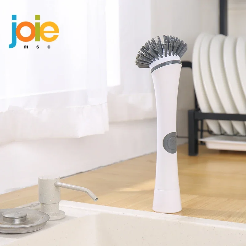 JOIE – brosse à manche Long pour Pot, bol de vaisselle, lavage, nettoyage, distributeur de savon, épurateur d'évier de cuisine, éponge automatique, lave-vaisselle
