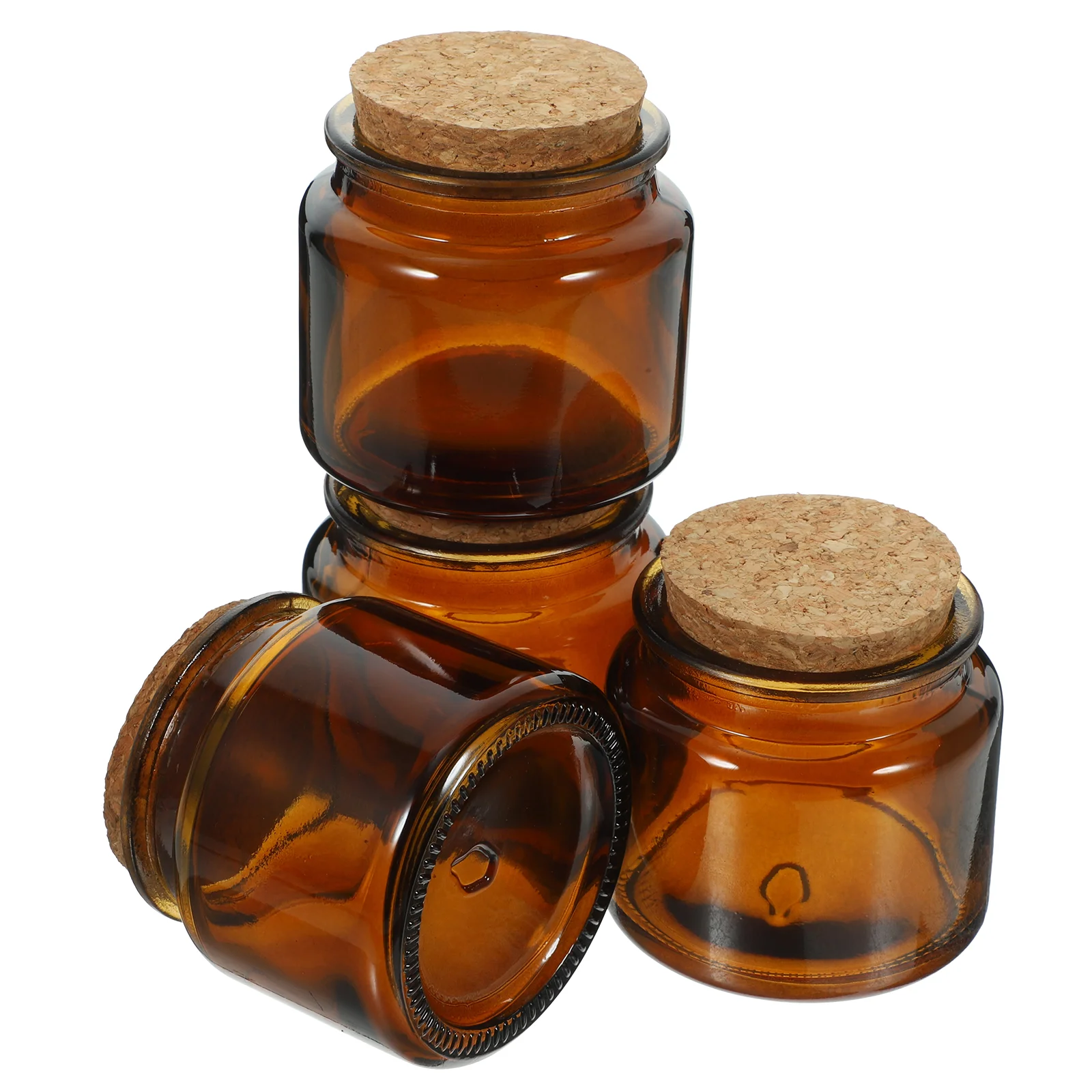 4 Pcs 유리 향기로운 컵 가정용 홀더 코르크 항아리 병 테이블 센터 피스 장식 Tealight