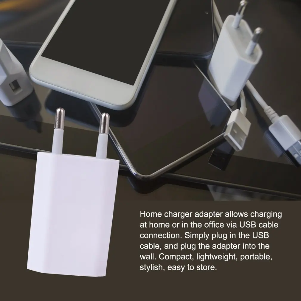USB Cable Wall Travel Charger Power Adapter USB C 500ma Cable EU Plug Power Adapter Compatible With Phone Pad Tablet
