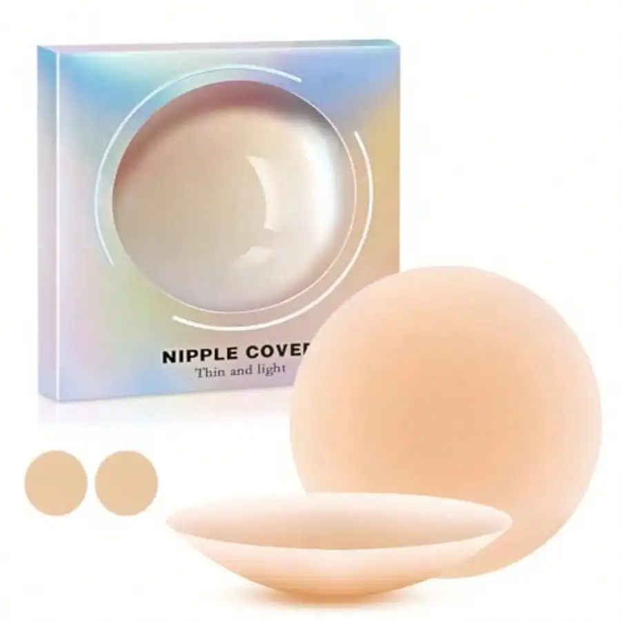 

Силиконовые накладки на соски Cakes Nipple Covers No ShowSticky для женщин, невидимые, многоразовые, 1 пара